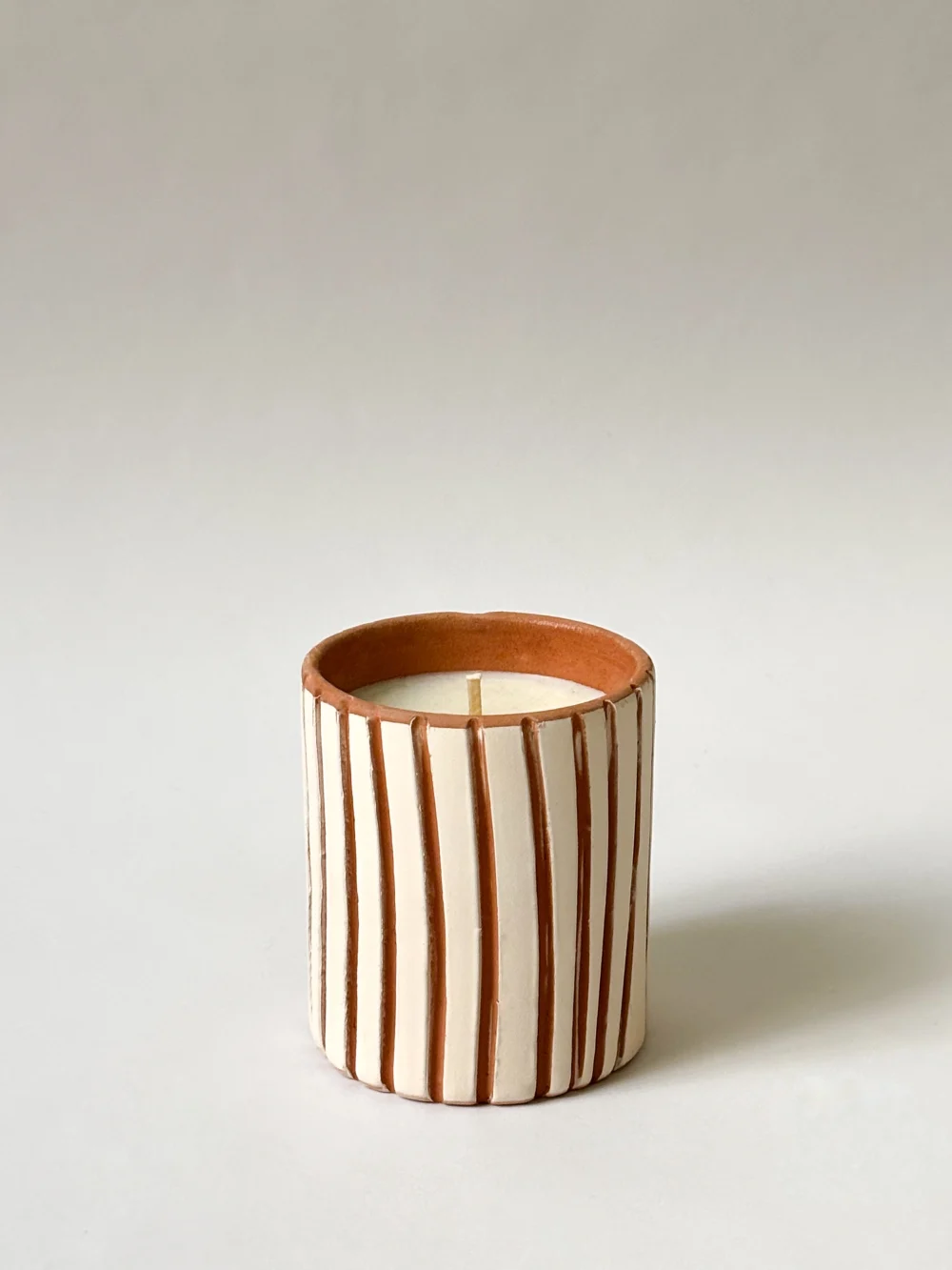 Flower of oasis striped terracotta